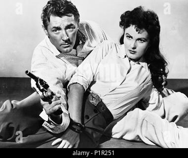 Original Film Titel: BANDIDO. Englischer Titel: BANDIDO. Regisseur: Richard Fleischer. Jahr: 1956. Stars: Robert Mitchum; URSULA THIESS. Quelle: UNITED ARTISTS/Album Stockfoto