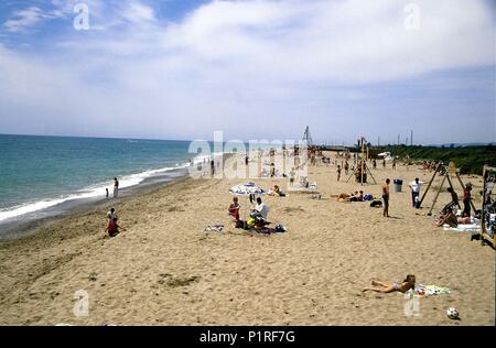 Spanien - Katalonien - Baix Llobregat (Kreis) - Barcelona. El Prat Del Llobregat, Playa / Platja de El Prat de Llobregat. Stockfoto