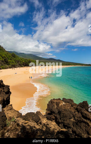 Makena Beach, auch große Strand genannt, Maui, Hawaii, Vereinigte Staaten von Amerika Stockfoto