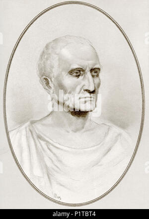 Gaius Julius Caesar, 100 - 44 v. Chr., aka Julius Caesar. Römische Politiker und Militär allgemein. Abbildung von Gordon Ross, US-amerikanischer Künstler und Illustrator (1873-1946), von lebenden Biographien von berühmten Herrscher. Stockfoto