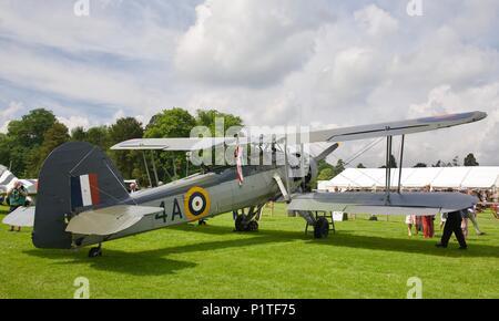 Fairey Swordfish W 5856 von der Royal Navy historischen Flug-Design durch die fairey Aviation Company für die Fleet Air Arm als Torpedobomber Stockfoto