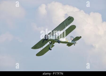 Fairey Swordfish W 5856 von der Royal Navy historischen Flug-Design durch die fairey Aviation Company für die Fleet Air Arm als Torpedobomber Stockfoto