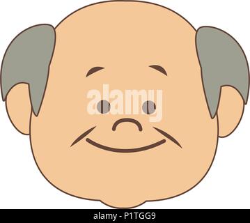 Cute Grossvater Gesicht Cartoon Stock Vektorgrafik Alamy