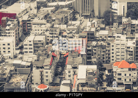 Bangkok, Thailand - Januar 2014: Stadt Antenne in Bangkok, Thailand Stockfoto