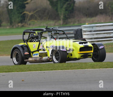 Richard Carter, Caterham R300, Offene Serie, CSCC, Snetterton Rennstrecke, Snetterton, Norfolk, England, Samstag, 7. April 2018. Klassische Spor Stockfoto