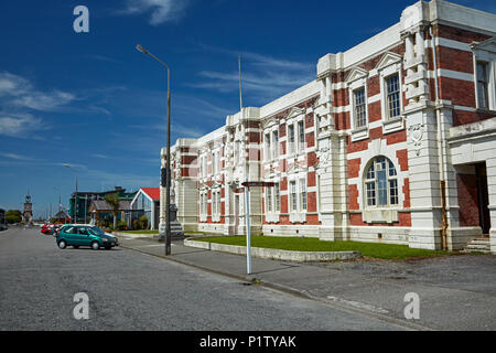 Historische ehemalige Regierungsgebäude und Gerichtsgebäude, Hokitika, West Coast, South Island, Neuseeland Stockfoto