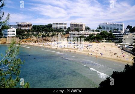 Spanien - Katalonien - Tarragonès (Kreis) - TARRAGONA. Salou, Playa / Platja dels Capellans. Stockfoto