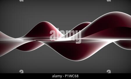 Dunkle elegante Abstrakt Hintergrund. Wellenförmige Hintergrund. 3D-Darstellung Stockfoto