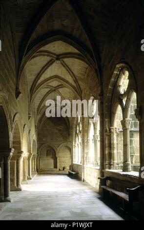 Spanien - Extremadura - Tierra de Plasencia (Kreis) - caceres. Plasencia; Catedral Antigua; Claustro (romanico y Gotico). Stockfoto