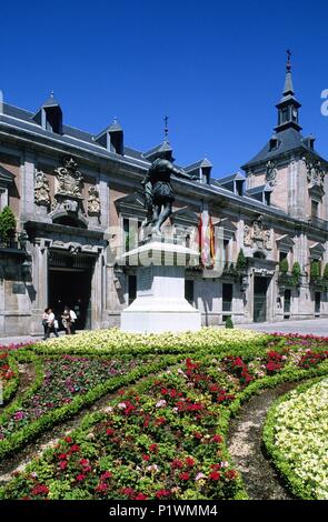 Ayuntamiento/Rathaus und Gärten ('Madrid de los Austrias'). Stockfoto