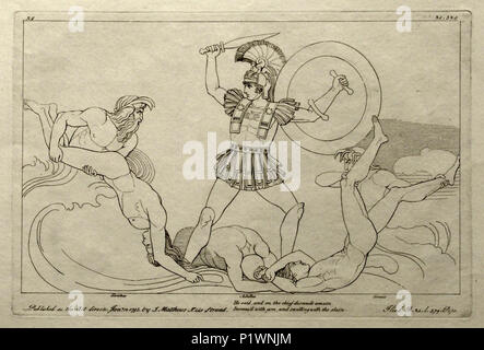 (29) Flaxman Ilias 1793, gestochen 1795, 185 x 275. Stockfoto