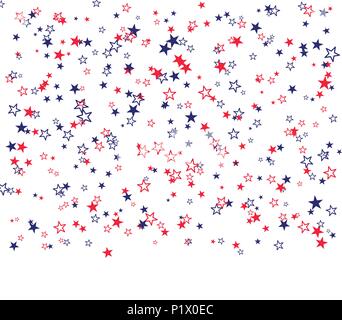 Rote und blaue Sterne in nationalen USA-Flagge Farben. Verwendbar als Hintergrund für Independence day (Memorial, Arbeit, Verfassung, Patriot Tag). Vektor illus Stock Vektor