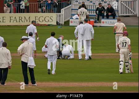 Mark Boucher nach seiner Karriere - Ende Augenverletzungen, Somerset v Südafrika, 9. Juli 2012 Stockfoto