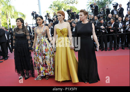 71St jährlichen Filmfestspiele von Cannes - "Mädchen der Sonne' - Premiere mit: Emmanuelle Bercot, Eva Husson, Golshifteh Farahani, didar Domehri Wo: Cannes, Frankreich Wann: 12. Mai 2018 Credit: IPA/WENN.com ** Nur für die Veröffentlichung in Großbritannien, den USA, Deutschland, Österreich, Schweiz ** verfügbar Stockfoto