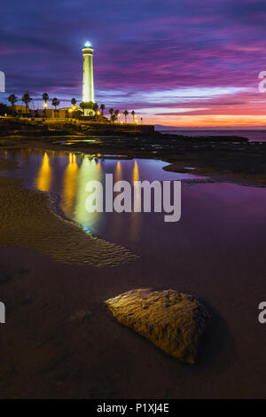 Anochecer en Chipiona Stockfoto