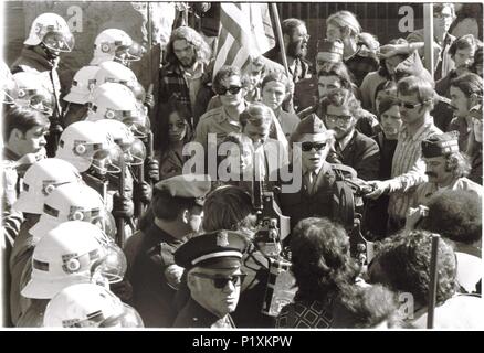Berkeley in den 60er Jahren Krawallen Stockfoto