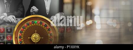 Roulette-Rad in casino Stockfoto