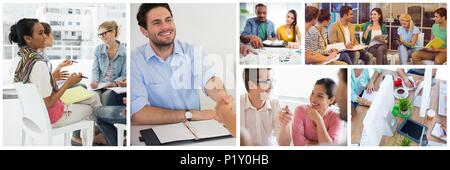 Teamwork Tagung collage Stockfoto