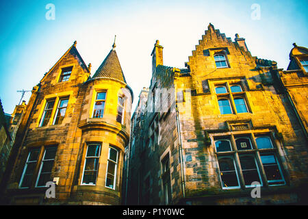 Architektur Edinburgh Edinburgh architektonischen Stilen traditionelle schottische Gebäude Schottland Travel Concept Stockfoto