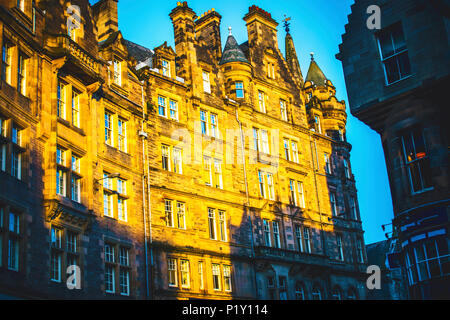 Architektur Edinburgh Edinburgh architektonischen Stilen traditionelle schottische Gebäude Schottland Travel Concept Stockfoto