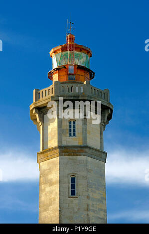 Frankreich, Atlantikküste, Ile de Re, Phare des Baleines Leuchtturm Gipfel Stockfoto