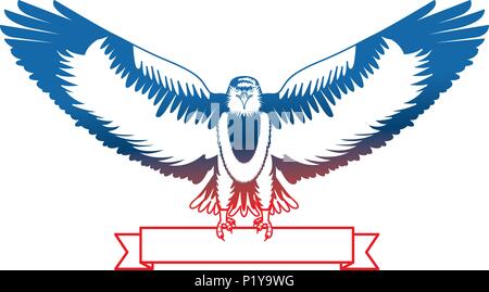 American Eagle nationalen Ribbon Symbol Vektor illustration Stock Vektor