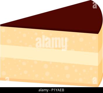 Bunte cartoon birthday cake Slice Stock Vektor