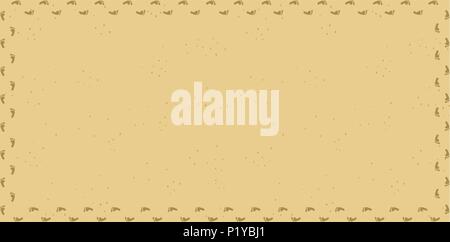 Rechteck Grenze oder Bilderrahmen mit druckt Barfuß menschlichen Fuß und Platz für Text oder Bild. Footprint Symbol. Füße Track auf Sandstrand getrennt zurück Stock Vektor