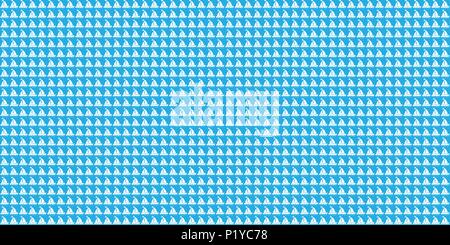 Nahtlose Meer Muster mit weißen Segeln auf blauem Hintergrund. Nautische baby wallpaper Pattern mit Kontur Boote auf Wellen. Vektor illustrati Stock Vektor