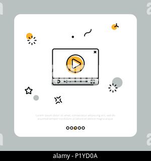 Video player Taste auf Weiß Stock Vektor