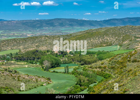 Spanien, Aragon, Landschaft rund um Sos del Rey Catolico Stockfoto