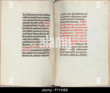 . Trivulzio Buch der Stunden-KW-SMC1-Folios 246v (links) und 247 r (rechts). Linken seite Folio 246v; rechte Seite Folio 247 r von der Trivulzio Buch der Stunden-KW-SMC1. ca. 1470. Schreiber: Nicolas Spierinc 310 Trivulzio Buch der Stunden-KW-SMC1-Folios 246v (links) und 247 r (rechts) Stockfoto
