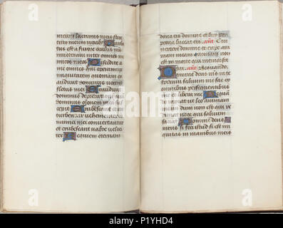 . Trivulzio Buch der Stunden-KW-SMC1-Folios 283 V (links) und 284 r (rechts). Linken seite Folio 283 V; rechte Seite Folio 284 r von der Trivulzio Buch der Stunden-KW-SMC1. ca. 1470. Schreiber: Nicolas Spierinc 310 Trivulzio Buch der Stunden-KW-SMC1-Folios 283 V (links) und 284 r (rechts) Stockfoto