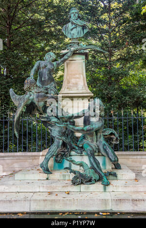 Frankreich, Paris, 6. Bezirk, Jardin du Luxembourg, Monument zu Eugene Delacroix. Stockfoto