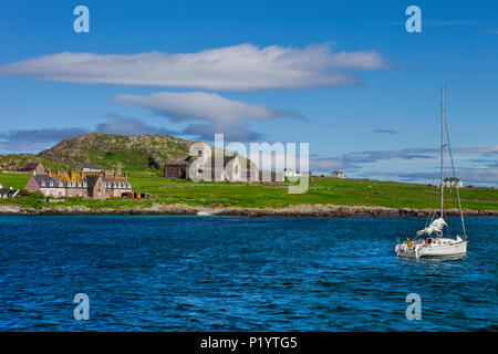 Schottland, Isle of Iona, St Martins und Johns Kreuz Abtei, VI° Jahrhundert Stockfoto