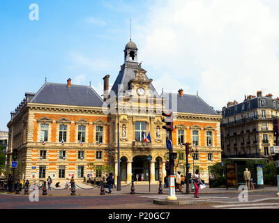 Mairie du 19e arrondissement - Rathaus - Paris, Frankreich Stockfoto