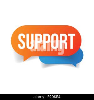 Support Sprechblasen-symbol Stock Vektor