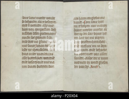. Buch der Stunden vom Meister des Zweder van Culemborg - KB 79 K 2-Folios 100v (links) und 101 r (rechts). Linken seite Folio 100v und rechten Seite Folio 101 r aus dem Buch von Stunden durch Master (s) von Zweder van Culemborg. zwischen ca. 1430 und ca. 1435 33 Buch der Stunden vom Meister des Zweder van Culemborg - KB 79 K 2-Folios 100v (links) und 101 r (rechts) Stockfoto