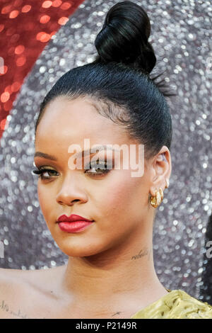 London, Großbritannien. 13. Juni 2018. Rihanna auf europäischer Premiere von Ocean's 8 am Mittwoch, dem 13. Juni 2018 im Cineworld Leicester Square, London statt. Im Bild: Rihanna. Bild von Julie Edwards. Credit: Julie Edwards/Alamy leben Nachrichten Stockfoto