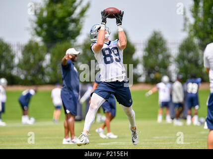 13.Juni 2018: Dallas Cowboys tight end Blake Jarwin #89 Während der obligatorische Trainingslager am Stern in Frisco, TX Albert Pena/CSM Stockfoto