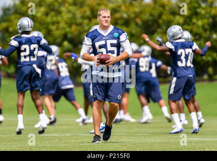 13.Juni 2018: Dallas Cowboys linebacker Leighton Vander Esch #55 Während der obligatorische Trainingslager am Stern in Frisco, TX Albert Pena/CSM Stockfoto