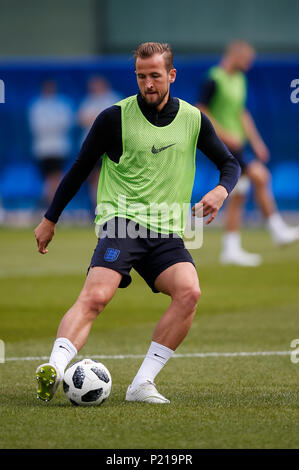 Zelenogorsk, Russland. 13. Juni 2018. Harry Kane von England während einer England Training bei Stadion Spartak Zelenogorsk am 13. Juni 2018 in Zelenogorsk, Sankt Petersburg, Russland. Credit: PHC Images/Alamy leben Nachrichten Stockfoto