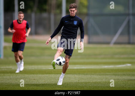 Zelenogorsk, Russland. 13. Juni 2018. John Steine von England während einer England Training bei Stadion Spartak Zelenogorsk am 13. Juni 2018 in Zelenogorsk, Sankt Petersburg, Russland. Credit: PHC Images/Alamy leben Nachrichten Stockfoto