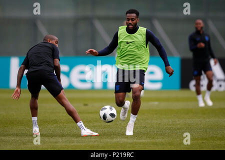 Zelenogorsk, Russland. 13. Juni 2018. Danny Rose von England während einer England Training bei Stadion Spartak Zelenogorsk am 13. Juni 2018 in Zelenogorsk, Sankt Petersburg, Russland. Credit: PHC Images/Alamy leben Nachrichten Stockfoto