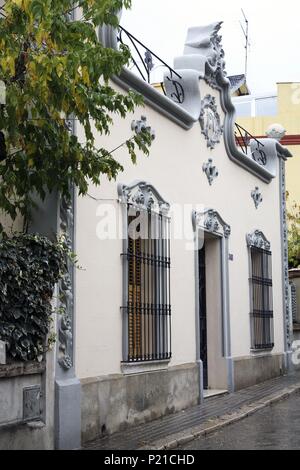 Spanien - Katalonien - Alt Penedés (Bezirk) - Barcelona. Gelida; casa Modernista. Stockfoto