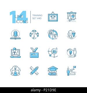 Ausbildung - Line Design style Icons Stock Vektor