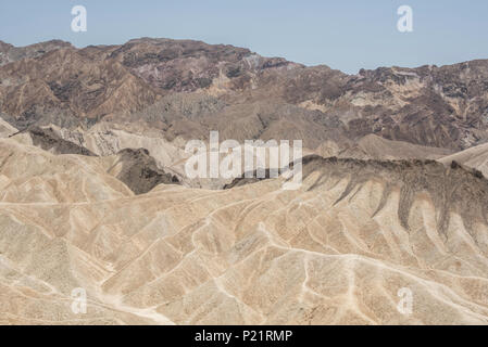 Blick von der Spitze des Zabriskie Point im Death Valley, Kalifornien Stockfoto