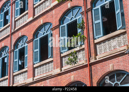 Xiamen, China - 30. Mai 2018: die Außenwand der alten Gebäude in Insel Gulangyu Stockfoto