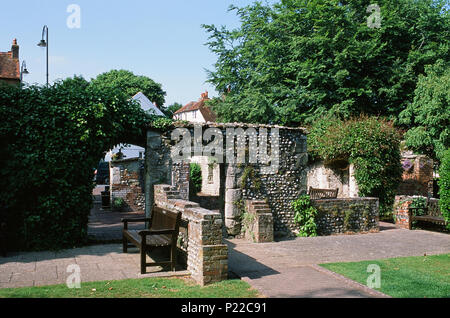 Die Ruinen der alten Herrenhaus in Bexhill Altstadt, East Sussex, Großbritannien Stockfoto