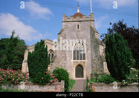 Der Turm von St. Petri Kirche in der Altstadt von Bexhill-On-Sea, East Sussex, Großbritannien Stockfoto